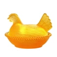 thumbnail image 1 of Leodye 1PCS Glass Chicken Shaped Candy Tray with Lid Rural Style Decorative Candy Bowl Sealed Candy Jar for Home Kitchen and Easter Decor -4.7*3.1*3.2IN, 1 of 7