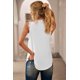 thumbnail image 1 of ABPHQTO Camiseta sin mangas blanca con cuello en V y encaje de pestañas para mujer, 1 of 5
