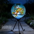 thumbnail image 6 of 12 Inch Colorful Splash Glass Solar Gazing Ball,Solar LED Globe Light, Decorative Outdoor Accent for Garden, Patio & Lawn,Outdoor Decor, 6 of 10