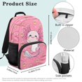 thumbnail image 7 of Aplkyhs School Backpack for Age 6-18 Large Capacity Ergonomic Padded Adjustable Straps School Bag for Boys Girls K-12 Students Back to School Gift Daily Use Donut Axolotl, 7 of 7