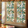 thumbnail image 4 of Rugerasy Window Film, Static Cling Stained Glass Window Film, Removable Non-Adhesive Window Clings Decoration, Plant Flower Glass Door Decals,For Living Room, Dining Room, 4 of 8
