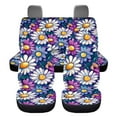 thumbnail image 7 of Pzuqiu Fashion Daisy Car Seat Cover Full Set Fashion Car Seat Cushion Car Interior Accessories Car Seat Protector for Comfortable Driving Auto Decor Universal Most Cars Sedans Trucks, White, 7 of 7