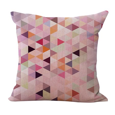 Bay Window Sofa 18 * 18 inches / 45 * 45cm Polyester Geometric Pattern Cushion Cover Decorative Sofa Car Waist Square Pillow Case Pillowcase Home Bay Window Bedside Decor ()