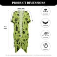 thumbnail image 6 of HELLHERO Spooky Pattern Long Kimono Swimsuit Cover Up Polyester Lightweight Free Size Bathing Suit Cover Up for Women, 6 of 6