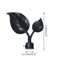 thumbnail image 2 of SIYTUAU Set Of 3 Leaf Shaped Curtain Rod Finials For 22Mm Diameter Drapery Rails Aluminum Alloy Decorative Window Rod Ends 5.20 X 4.92 Inches, 2 of 8