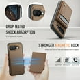 thumbnail image 7 of Dteck for Google Pixel 9A Case Detachable Wallet Case with Card Holder,Magnetic for Pixel 9A Case Compatible with MagSafe,2 in 1 PU Leather Shockproof Phone Cover  for Google Pixel 9A 6.3 Inch,Brown, 7 of 7