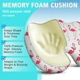 thumbnail image 5 of Premium Flamingo Pattern Memory Foam Seat Cushion Ergonomic Chair Pad for Office Chair, Car, Airplane & Bleachers Sciatica, Tailbone Hip & Back Pain Relief - Chair Cushion for Long Office Workers., 5 of 5
