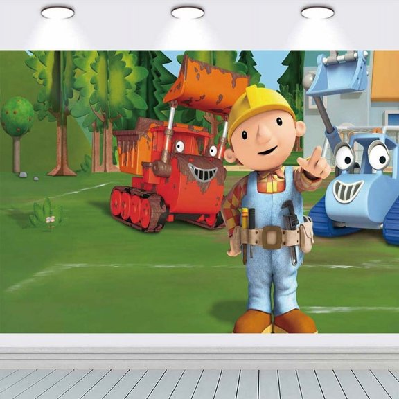 Bob the Builder Taspestry Wall Decor Birthday Banner Backdrop Background Party Supplies Taspestry Poster