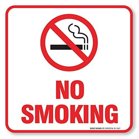 - (4 Pack) No Smoking Sign Self Adhesive