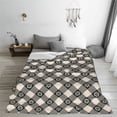 thumbnail image 5 of Pofeuu Daisy Plaid Black Print Ultra-Soft Micro Fleece Blanket,for Bed Or Sofa,All Season Throw Blankets Flannel Blanket-80"x60", 5 of 7