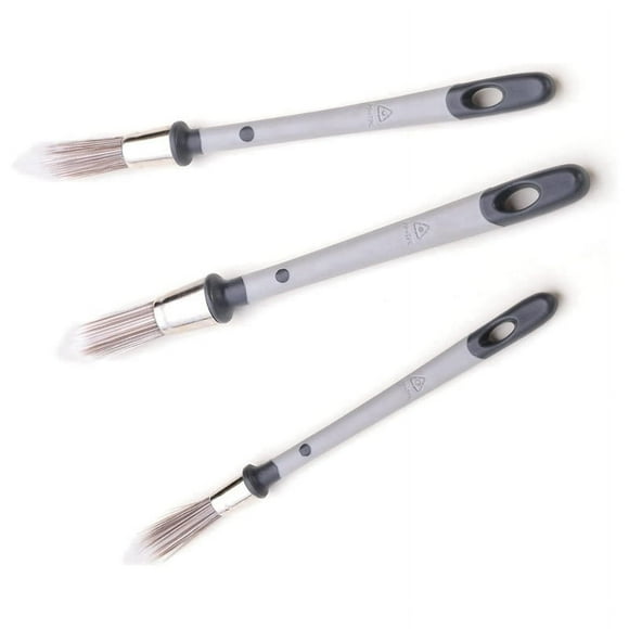 3Pcs Small Paint Brush, Paint Brushes for Walls, Touch Up, Baseboards, Paint Brush for House Wall Corners