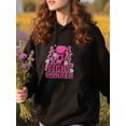 thumbnail image 3 of Creative Breast Cancer Awareness Hoodie for Men and Women, Unisex Pullover Hooded Sweatshirt, Comfortable Cotton Poly Blend, Support and Awareness Casual Outfit, 3 of 5
