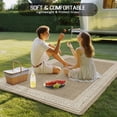 thumbnail image 4 of Cream Greek Key Outdoor Rug 3x5 Ft - Reversible Patio Rug Outdoor Camping Rugs, Geometric Greece Ancient Rustic Washable Indoor Outdoor Area Rugs, Non-Slip Outdoor Carpet Runner for Deck/Porch, 4 of 8