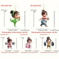 thumbnail image 1 of Colgante de cinco piezas para chica fitness, mochila de coche plana 2D, colgante pequeño, regalo para niña pequeña, 1 of 7