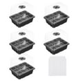 thumbnail image 1 of Unique Bargains 12 Cell Heightened Seeding Trays Kit Adjustable Humidity Domes for Greenhouse Planting, Black 10 Pack, 1 of 7
