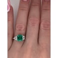 thumbnail image 4 of 926 Sterling Silver Green Lab Emerald Ring Engagement Ring Gift For Love, 4 of 5