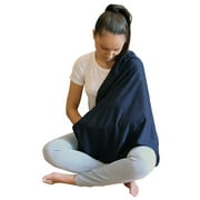 LK Baby Infinity Nursing Scarf Nursing Cover for Breastfeeding Privacy in Navy Blue