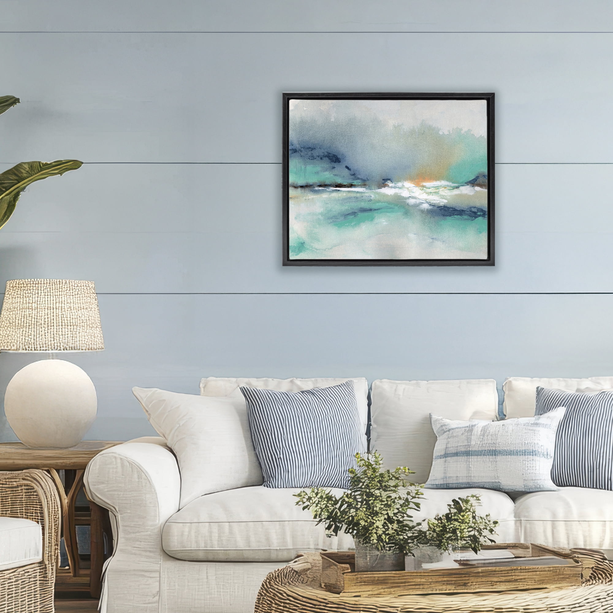 Stupell Industries Sun Bleached Crossing Black Framed Floater Canvas Wall Art, design by NLS Design