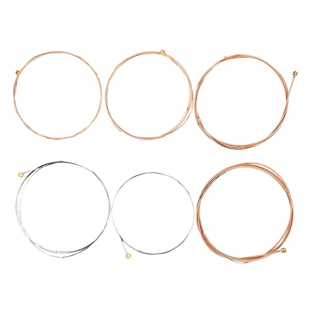 FENGGUIQU 6 Pcs Cordes de Guitare Acoustique de Remplacement Cordes Folk Métal Ton de Résonance Riche Clair