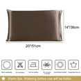 thumbnail image 6 of PiccoCasa 19 Momme Silk Pillowcase for Travel Size Pillow, Coffee, 14"x20", 6 of 6