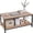 Natural, variant on HarmonyStrings 2-Tier Industrial Coffee Table with Storage Shelf for Living Room, Wood Look Accent Furniture with Vintage Wooden Board Stable Metal Frame Cocktail Table Tea Table