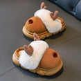 thumbnail image 7 of FUZHIQ Toddler Slippers,Unisex Christmas Slippers Santa Claus Slippers Cute Plush Kids Anti Slip House Loafers for Boy Girl, 7 of 7
