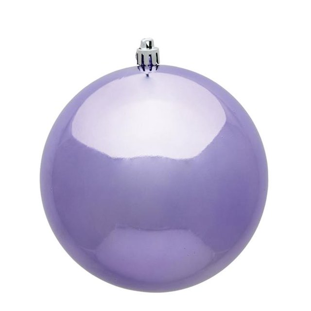 Lavande Brillant UV Résistant Incassable Boule Ornement&44; 2,4 Po - 24 par Sac