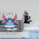 thumbnail image 2 of Escultura de resina de cisne con cámara acrílica, estatua, centro de mesa, modelo único, adorno decorativo para estantería, armario de oficina, día de, 2 of 8