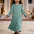 thumbnail image 2 of TBWNWG Elegant Floral Lace Hem Round Neck Pure Color Party Gown Dress For Girls Celebrations And Special Events,Size 11-12 Years, 2 of 4