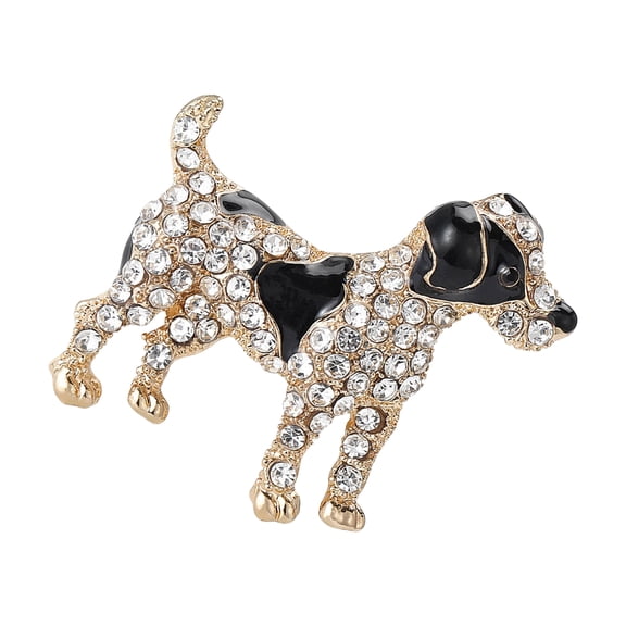 Sparkling Dog Brooch Adorable Pin Stylish Lapel Pin Alloy Texture Suitable for Backpack and Cloth Decorations