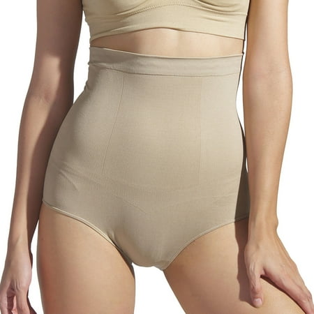 

CLZOUD Womens Shapewear Tummy Control Womens High Waist Silicone Dispensing Pants European and American Tight Panties Corset Tummy Control Body Shaper Breathable Waist Cincher Beige XL-XXL