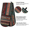 thumbnail image 2 of Yayeee Double Oven Mitt Kitchen Heat Resistant Baking 35" x7" Quilted Glove, Tribal Geometric, 2 of 6