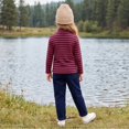 thumbnail image 4 of Girls Striped Turtleneck Shirt Kids Long Sleeve Mock Neck Layering Tee Fall Winter School Casual Top, 4 of 6