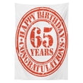 thumbnail image 3 of Ambesonne Grunge Tablecloth Rectangular Table Cover, 65 Years, 60"x90", Red White, 3 of 4