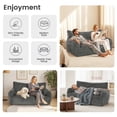 thumbnail image 5 of PamapicLife 2-Person Chill Plush Corduroy Bean Bag Sofa, Gray, 5 of 9