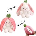 thumbnail image 1 of Conejito reversible, animal de peluche de conejo, conejo (fresa, 7,87 pulgadas), 1 of 5