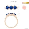 thumbnail image 5 of ANGARA Natural 1.8 Ct Aeon Three Stone Sapphire Hexagonal Engagement Ring in 14K Rose Gold for Women (Size-5mm) | September Birthstone, Anniversary, Jewelry Gift for Women | Natural Sapphire Ring, 5 of 9