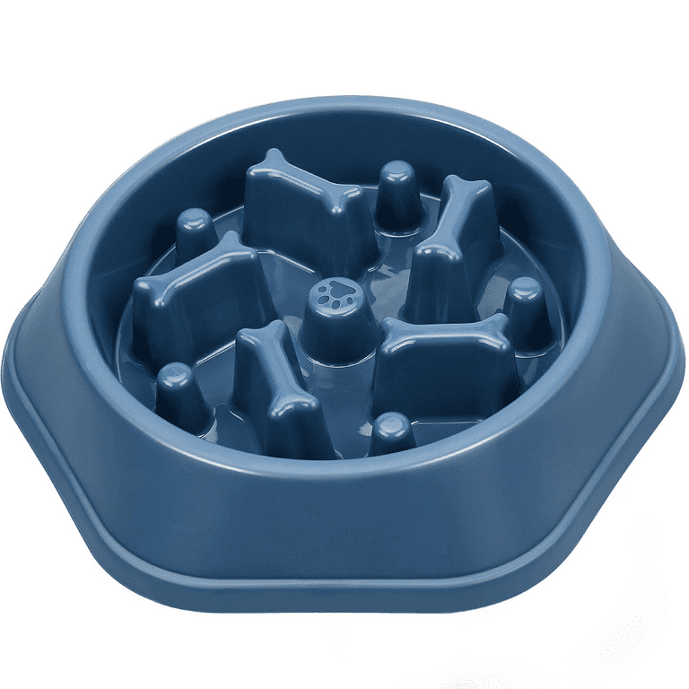 Thumberly Slow Feeder Dog Bowl, Anti-chocking Healthy Neater Eating Bloat  Stop Release Boredom Anxiety for Small Medium Dogs Melmaine Food Grade