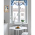 thumbnail image 5 of Blue Elephant Tie Up Valances Curtain, Adjustable Kitchen Vintage Watercolor Polka Dot Valances for Windows Decor, Rod Pocket Short Curtains Set for Bedroom/Bathroom, 42"x12", 5 of 8