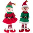 thumbnail image 1 of Juego de 2 duendes navideños de peluche - Adornos navideños colgantes - Adornos para autos Ormromra WLJ-3589, 1 of 4