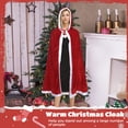 thumbnail image 2 of Capa de Navidad, Capa de Papá Noel, Capa de Navidad para Adultos, Capa con Capucha de Terciopelo para Mujer, Capa de Disfraz de Halloween de Navidad con Adorno de Piel, Disfraz de Navidad, 2 of 5