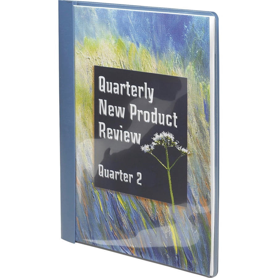 Smead Letter Recycled Report Cover - 8 1/2" X 11" - 3 Fastener(s) - 1/2" Fastener Capacity For Folder - Vinyl - Blue - 50% Recycled - 25 / Box