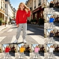 thumbnail image 5 of Kids Casual Hoodie and Sweatpants Outfit Solid Color Long Sleeve Hooded Pullover Sweatsuits Jogger Sets for Girls, 5 of 5