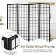 thumbnail image 4 of CL.HPAHKL 6Ft Tall 4 Panel Oriental Shoji Screen, Folding Japanese Room Divider with Solid Wood Frame, Portable Decoration Privacy Screen for Home Office Bedroom Restaurant, Square Grid, 4 of 7