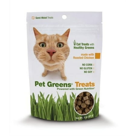 Semi Moist Chicken Cat Treat, All natural 3% wheat grass added with real meat no by-products. By Pet