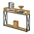 thumbnail image 2 of Convenience Concepts Tucson Deluxe 2 Tier Console Table - English Oak / Black, 2 of 2
