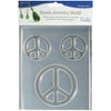 Resin Jewelry Reusable Plastic Mold 3 Cavity 4-3/4"X7"-Peace Symbols