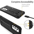 thumbnail image 6 of FITO For Samsung Galaxy A53 Case, Phone Case with Screen Protector and Kickstand (Black), 6 of 7