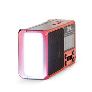 QFX R-37 Black Rechargeable Solar 6 Band Radio with Flashlight AM, FM & SW 1-4 & Phone Charger