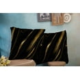 thumbnail image 5 of Black Gold Throw Pillow Covers,Modern Abstract Art Painting Throw Pillows for Couch,Black Pillow Covers 20X20 Inch 2 Pcs Square Cushion Cover Gift for Couch Sofa, 5 of 6